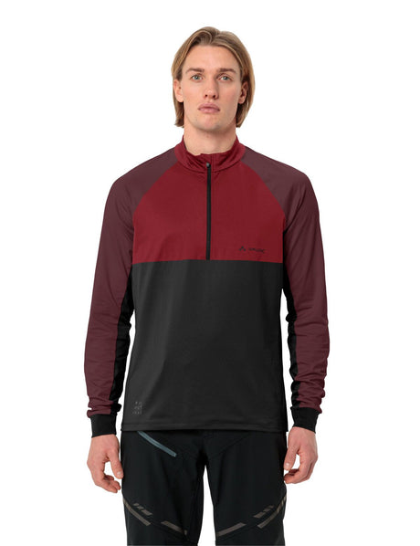 VAUDE Qimsa Halfzip LS Chemise Homme, carmin