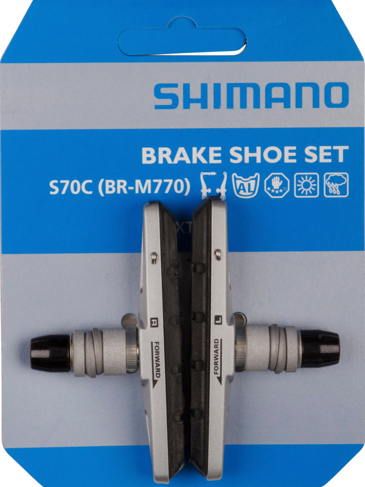 Cartouche de patins de frein Shimano S70C pour BR-T670 argent/noir