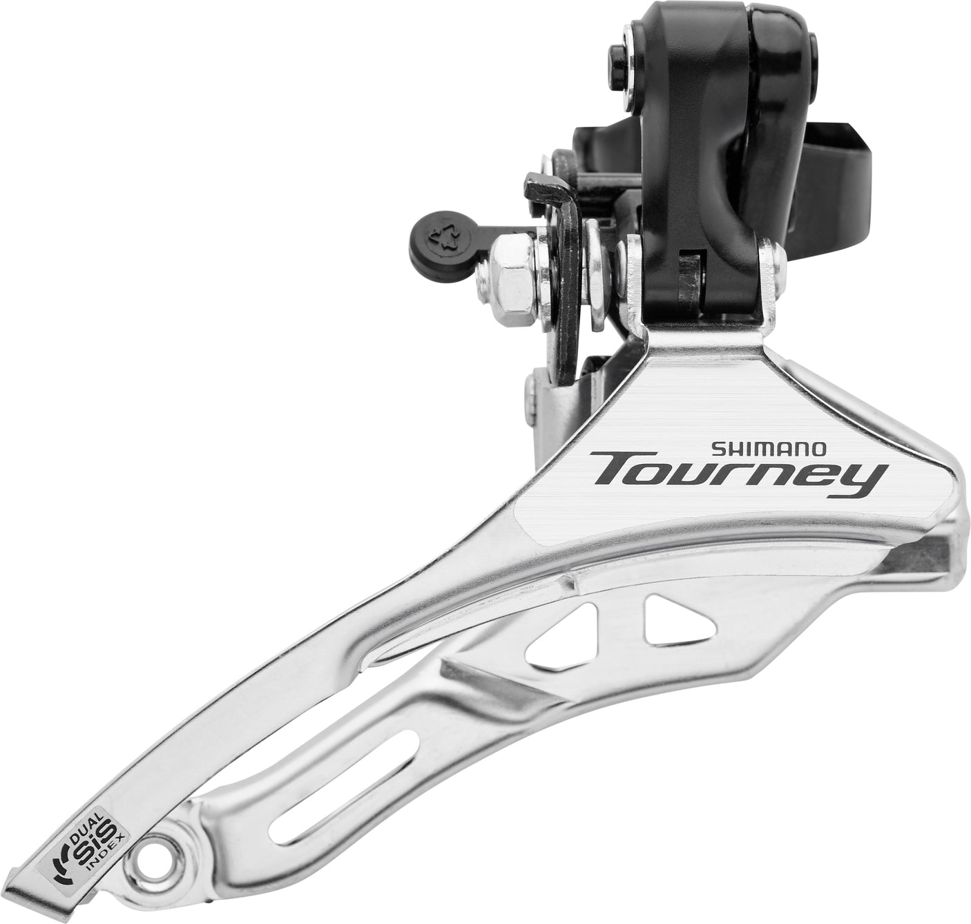 Shimano Tourney FD-TY300 collier de dérailleur avant haut 3x6-/7 vitesses top pull noir/argent