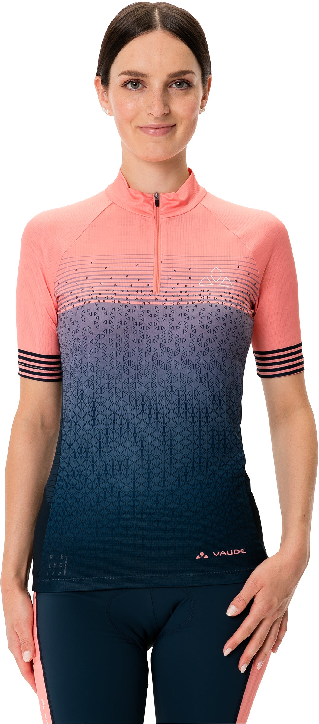 VAUDE Posta Half-Zip Jersey Femme bleu/rose