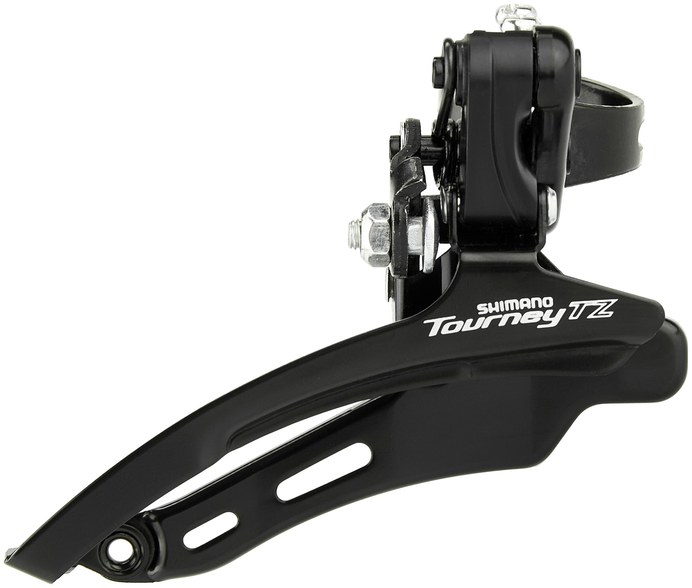 Dérailleur avant Shimano Tourney TZ FD-TZ510 3x6/7 vitesses, collier de serrage vers le bas, noir profond