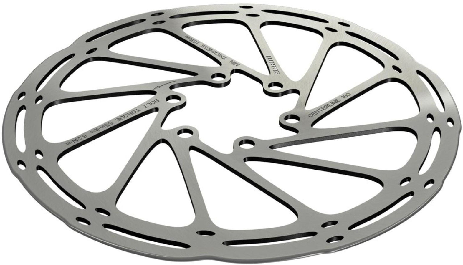 SRAM Centerline Disque de frein arrondi monobloc argent