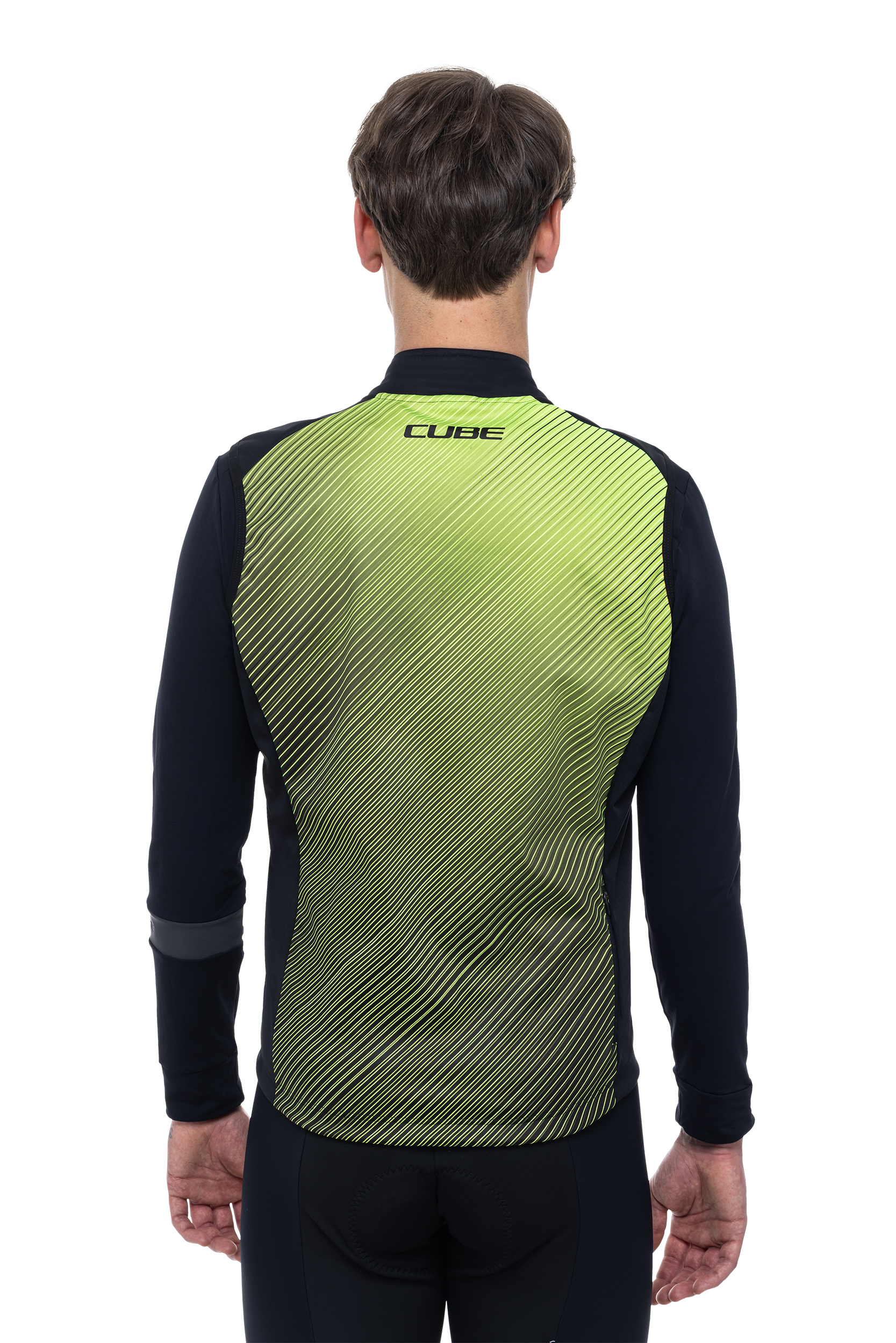 Gilet softshell CUBE BLACKLINE Sécurité noir et jaune fluo