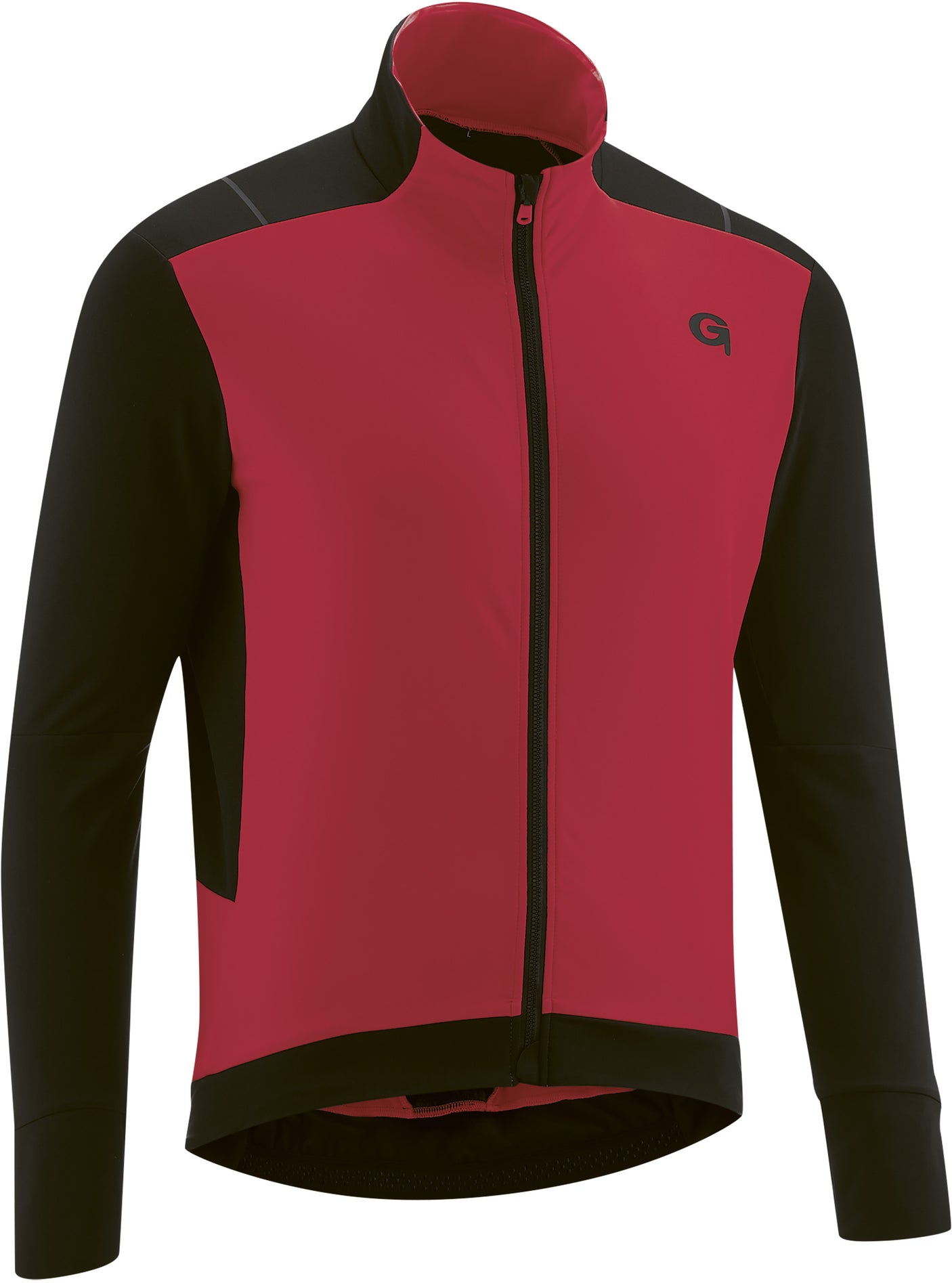 Gonso Bavella maillot manches longues avec zip intégral hommes rouge/noir