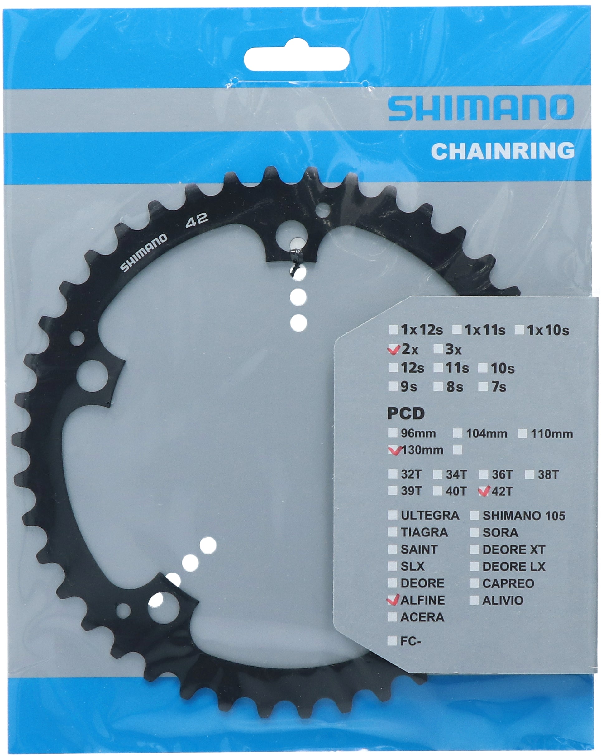 Plateau Shimano Alfine FC-S501 1 vitesse noir