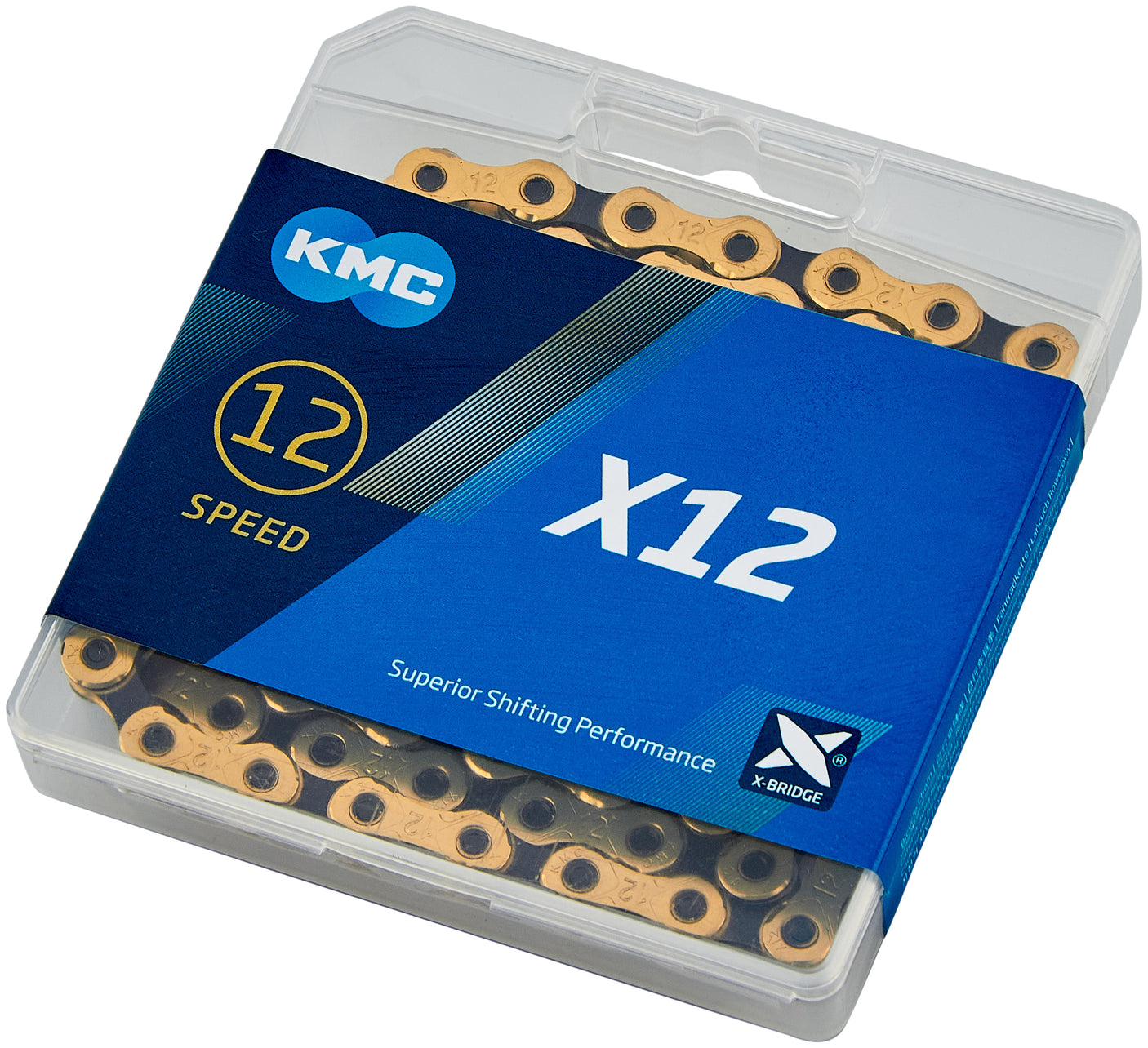 Chaîne KMC X12 Ti-N 12 vitesses or/noir