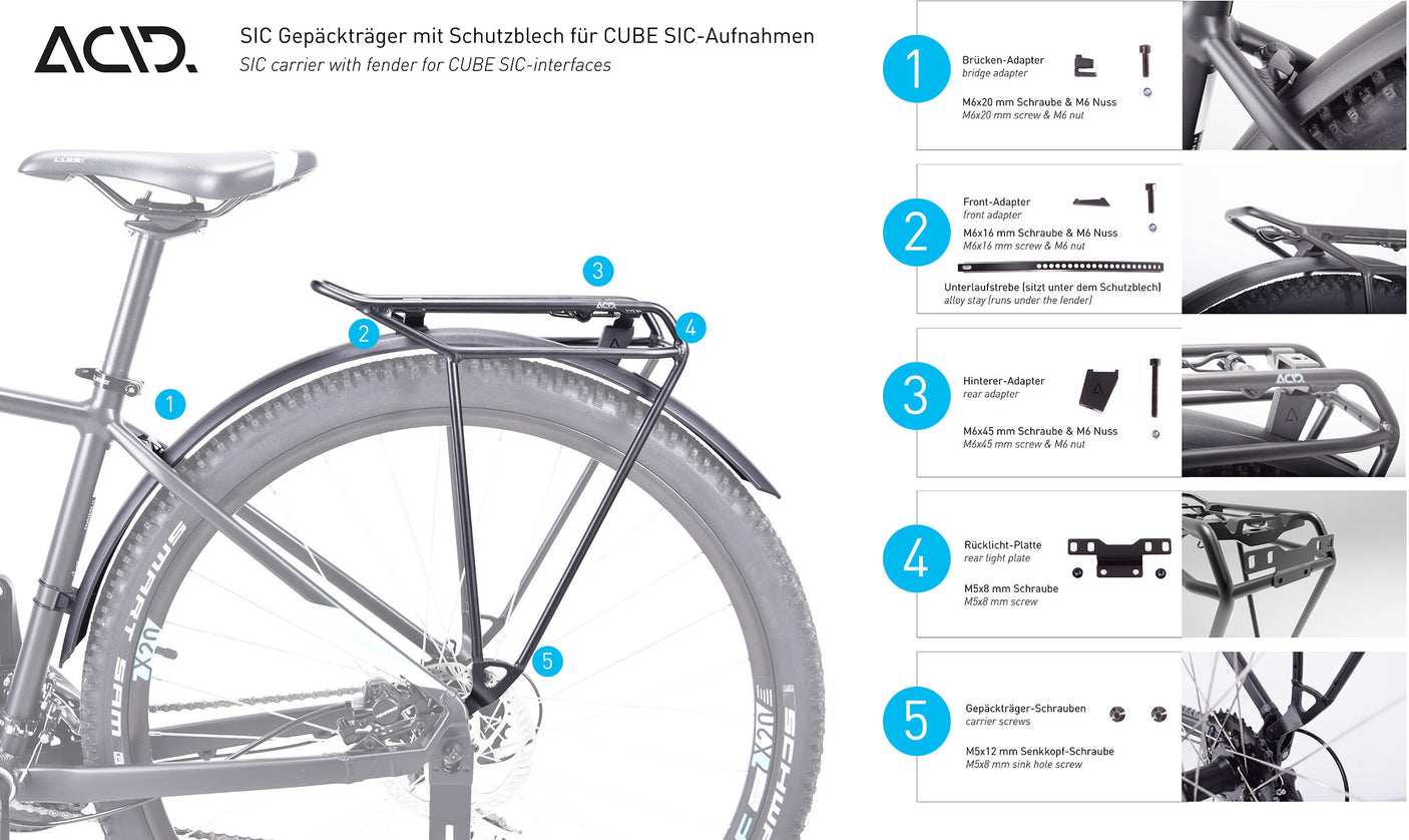 Porte-bagages ACID SIC 28" RILink