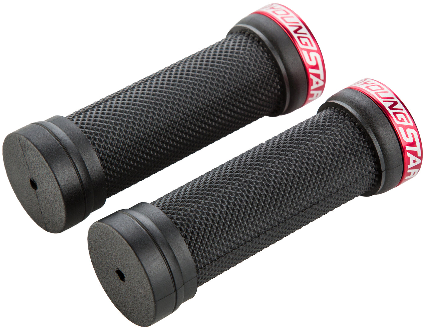 Reverse Youngstar Single Lock-On Grips Ø28mm 98mm Enfant, noir/rouge