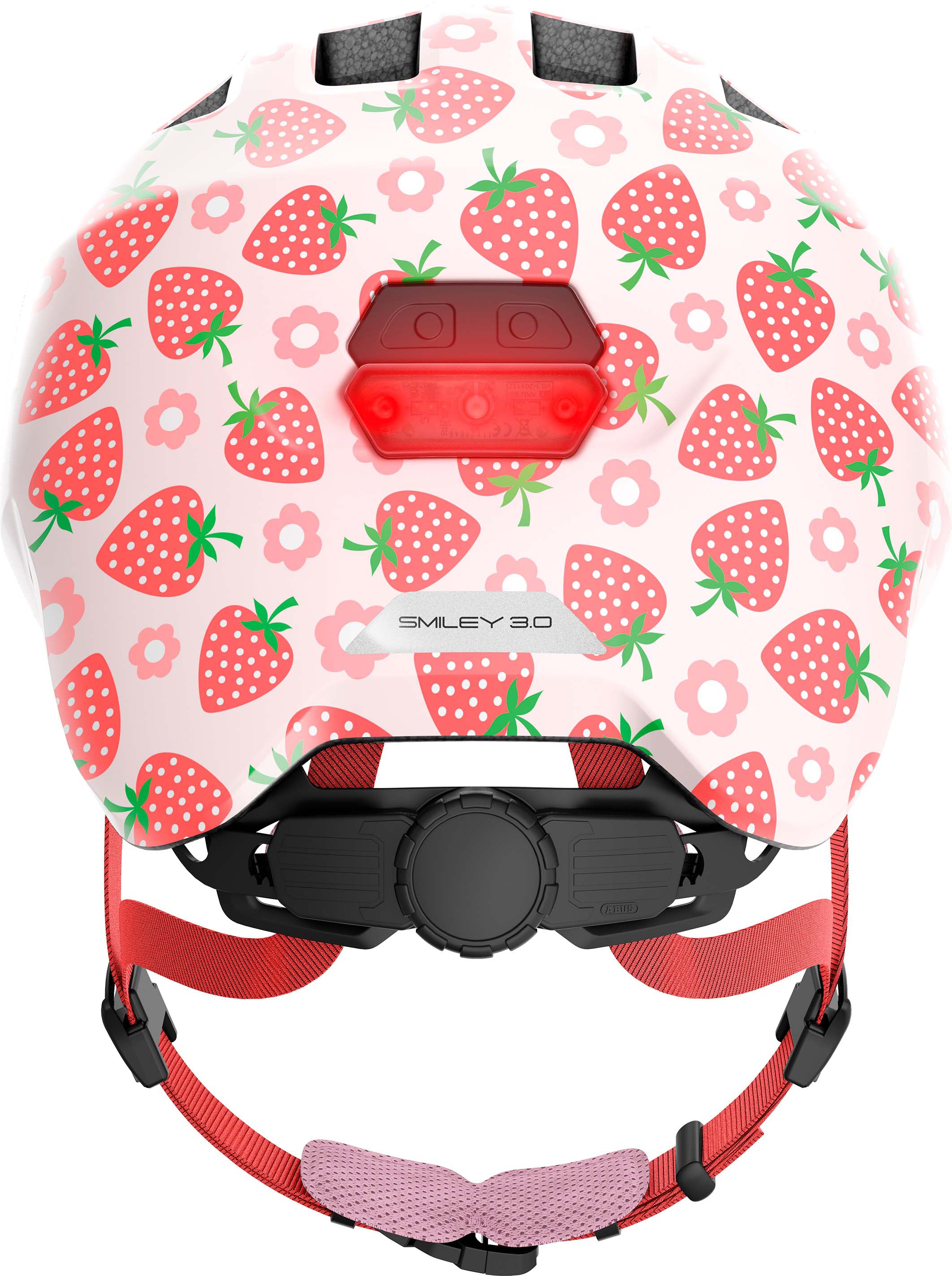 ABUS Smiley 3.0 LED Casque Enfant, rose fraise