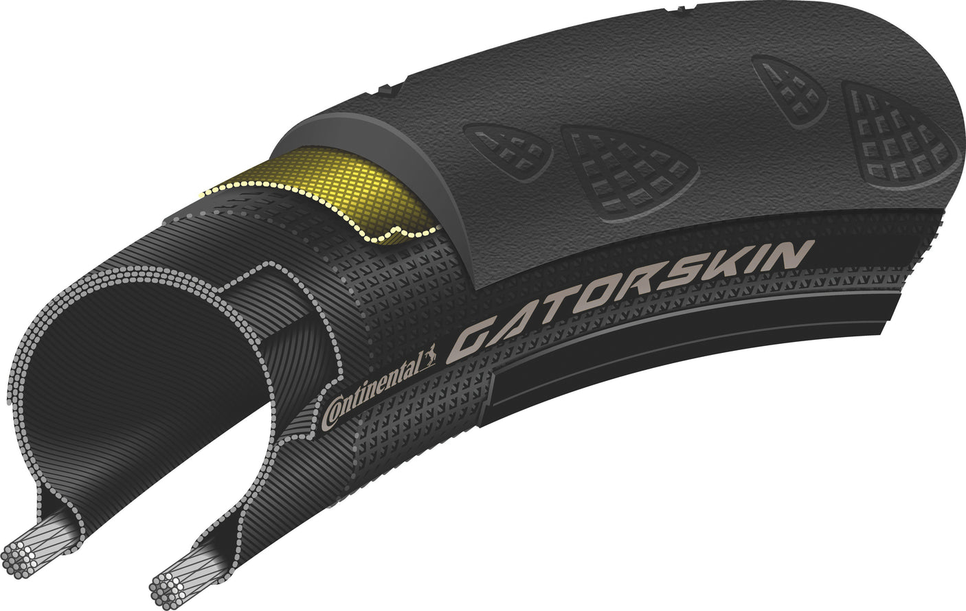 Pneu pliable Continental Gatorskin 700x28C DuraSkin noir