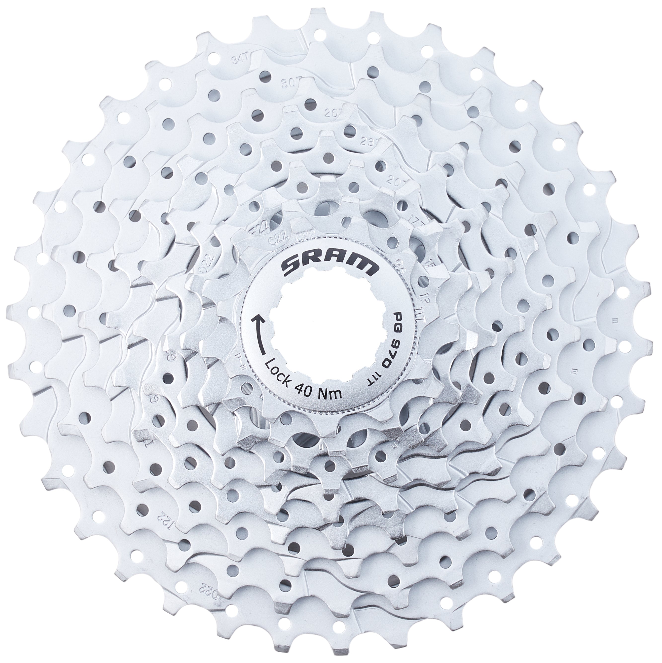 Cassette SRAM PG-970 Powerglide II 11-32T 9 vitesses argent