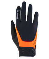 Gants Roeckl Mori 2 noir/orange fluo