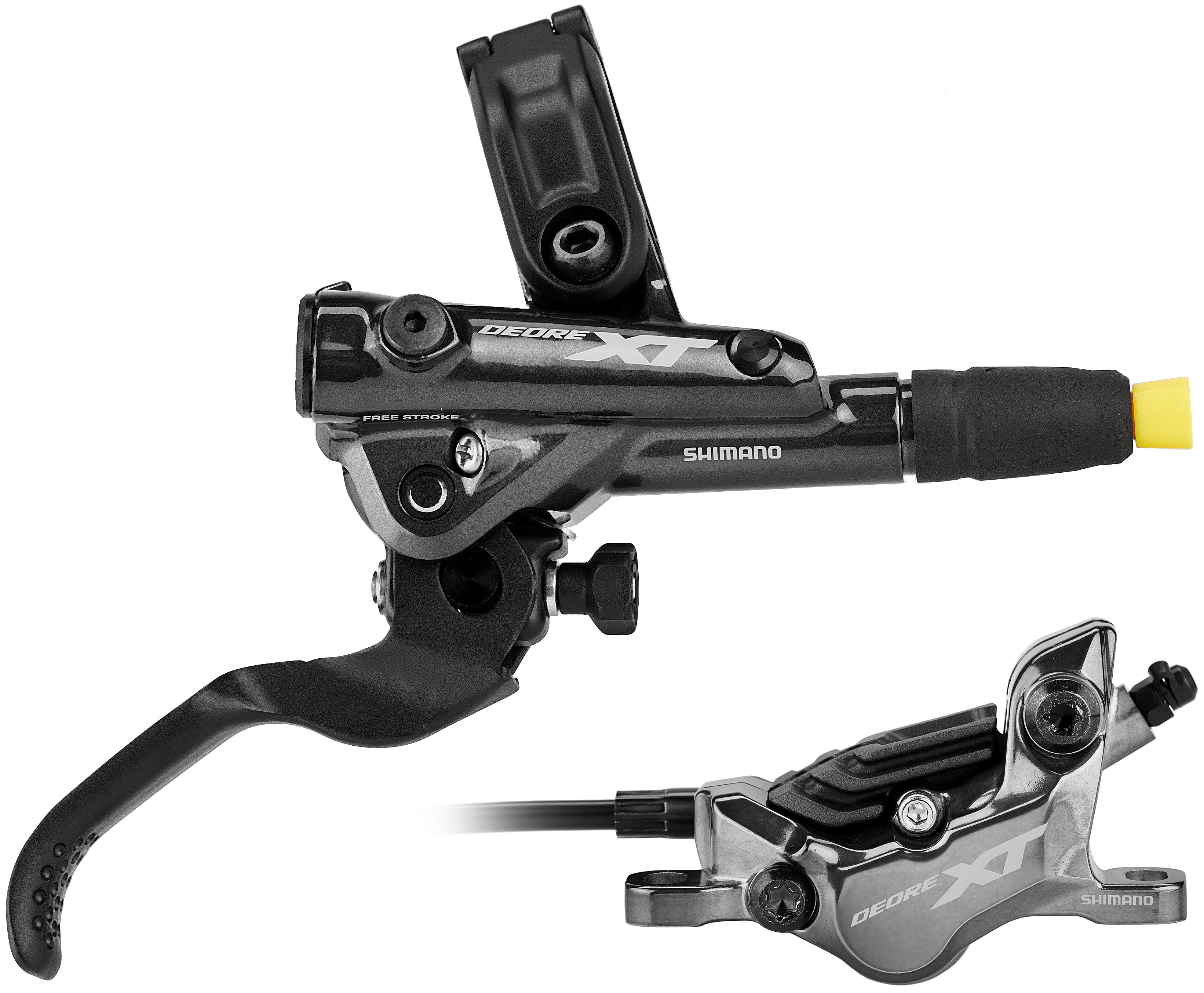 Frein à disque Shimano Deore XT BR-M8120 I-Spec EV avec patin en résine N03A roue arrière noir