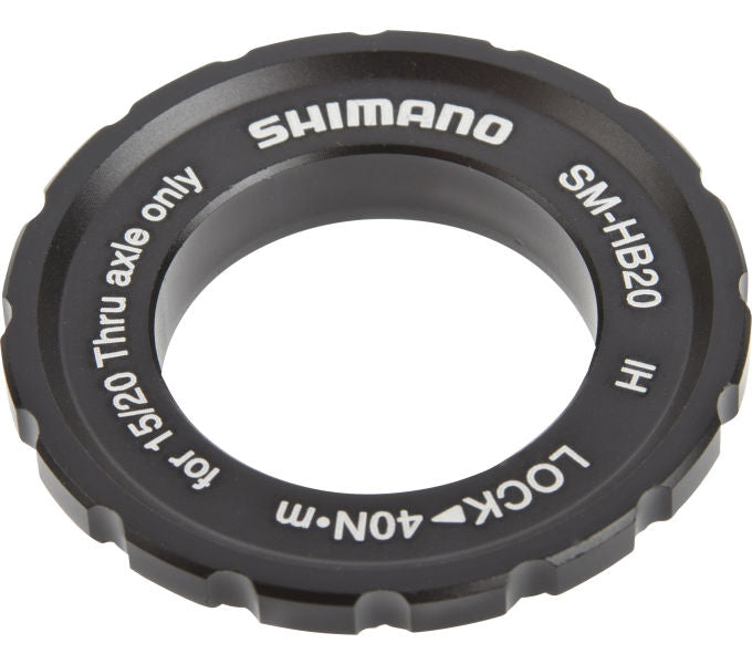 Bague de blocage Shimano CENTER-LOCK pour moyeux à axe traversant de 20 mm