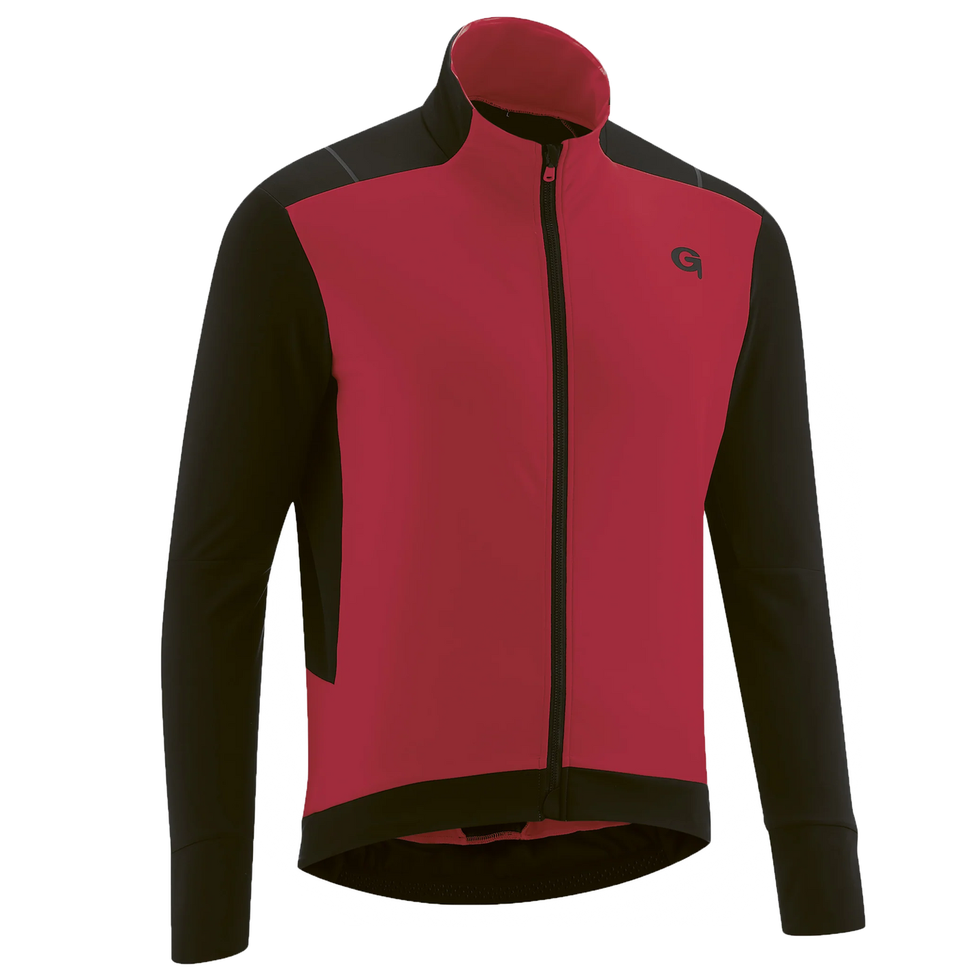 Gonso Bavella maillot manches longues avec zip intégral hommes rouge/noir