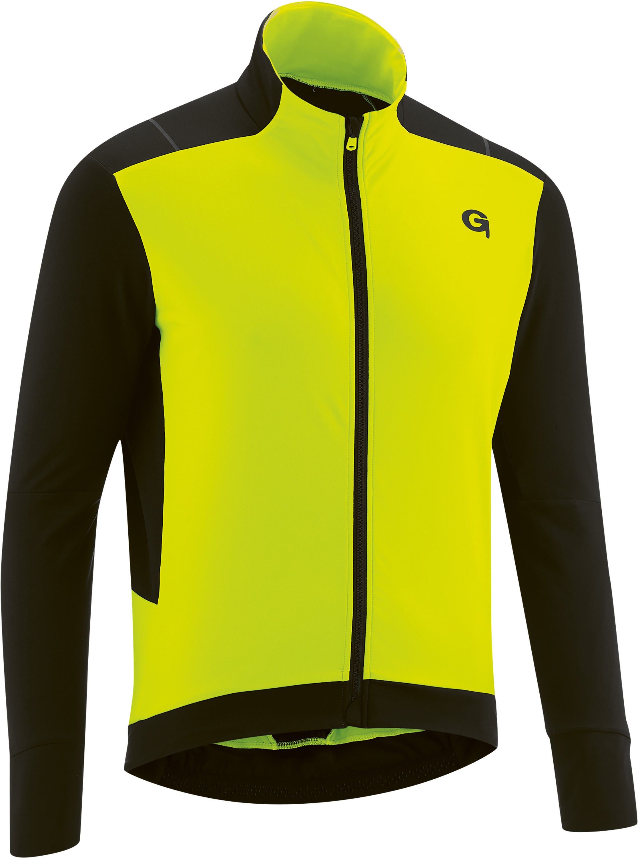 Gonso Bavella maillot manches longues avec zip intégral hommes jaune