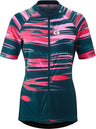 Gonso Copedello maillot de cyclisme manches courtes entièrement zippé femme pétrole/rose