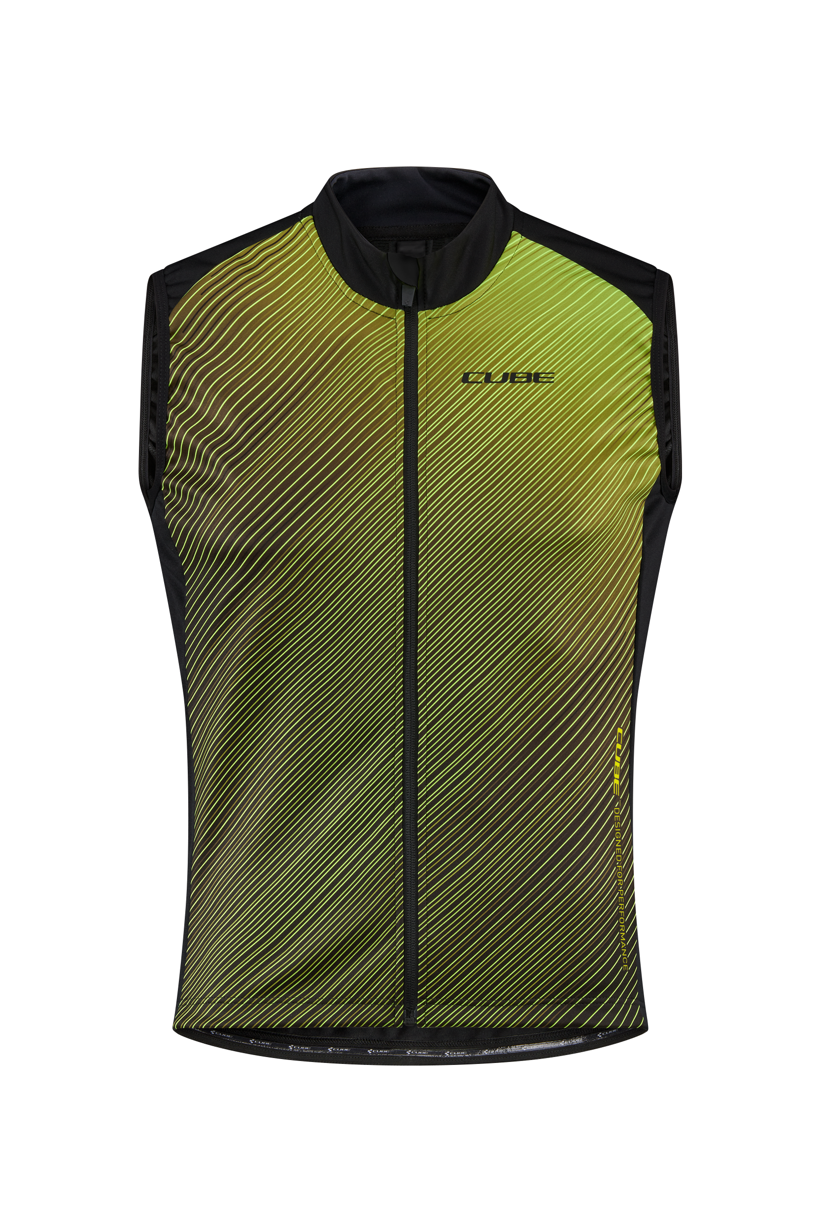 Gilet softshell CUBE BLACKLINE Sécurité noir et jaune fluo