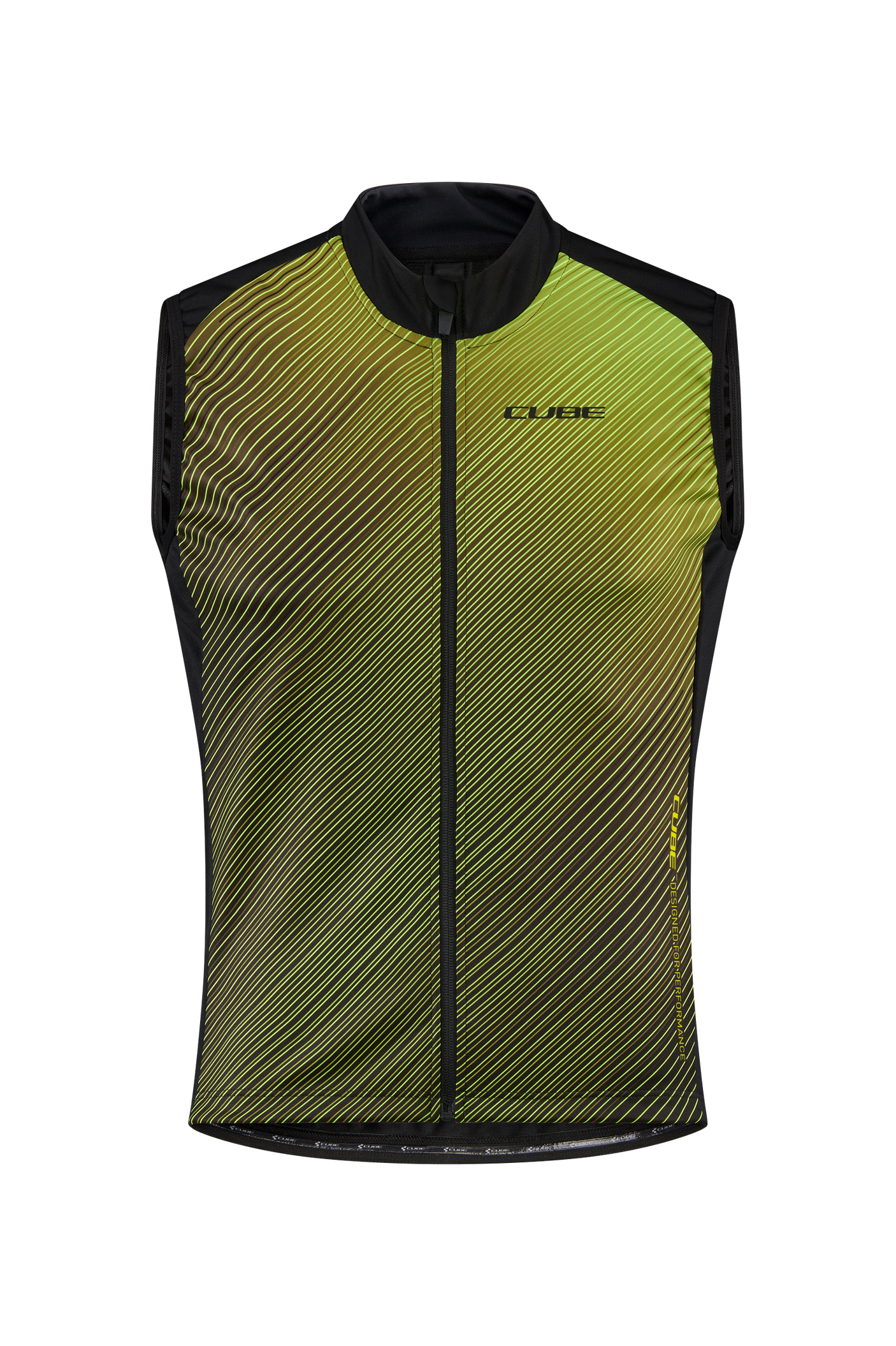 Gilet softshell CUBE BLACKLINE Sécurité noir et jaune fluo