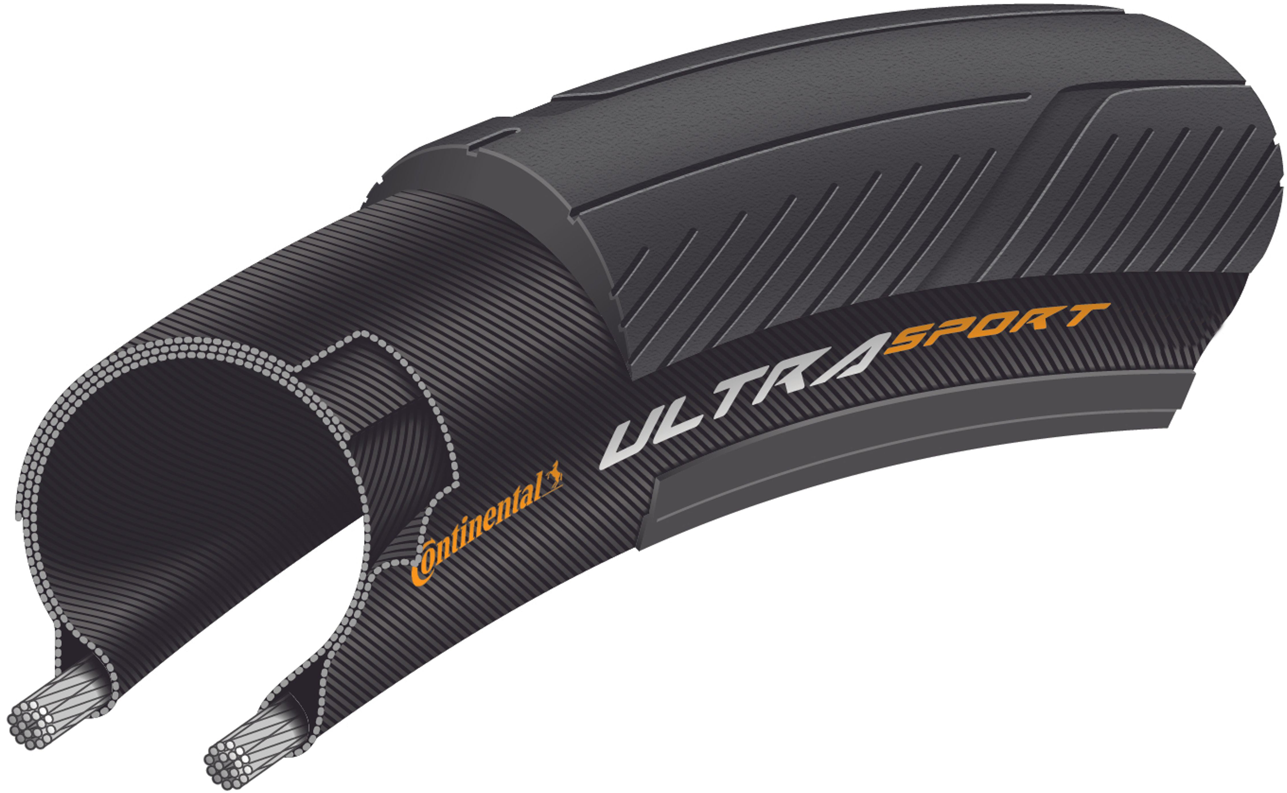 Pneu souple Continental Ultra Sport III Performance 700x23C noir