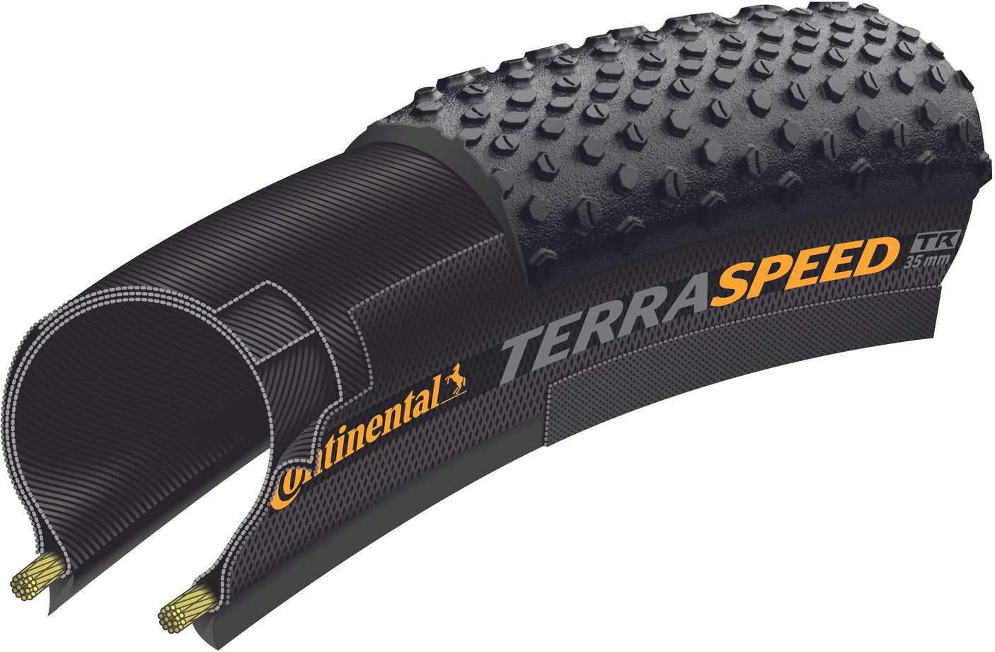 Continental Terra Speed ​​​​ProTection pneu souple TLR 27,5x1,50" noir/beige