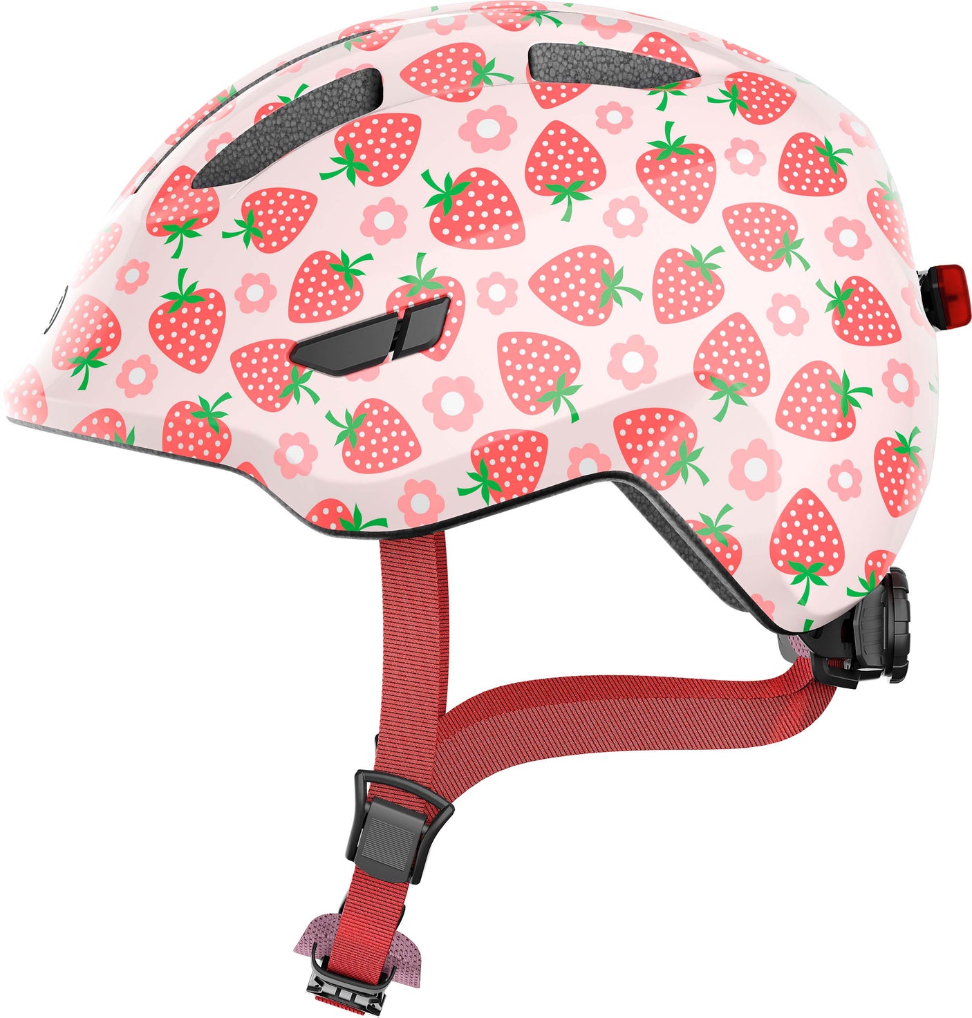 ABUS Smiley 3.0 LED Casque Enfant, rose fraise