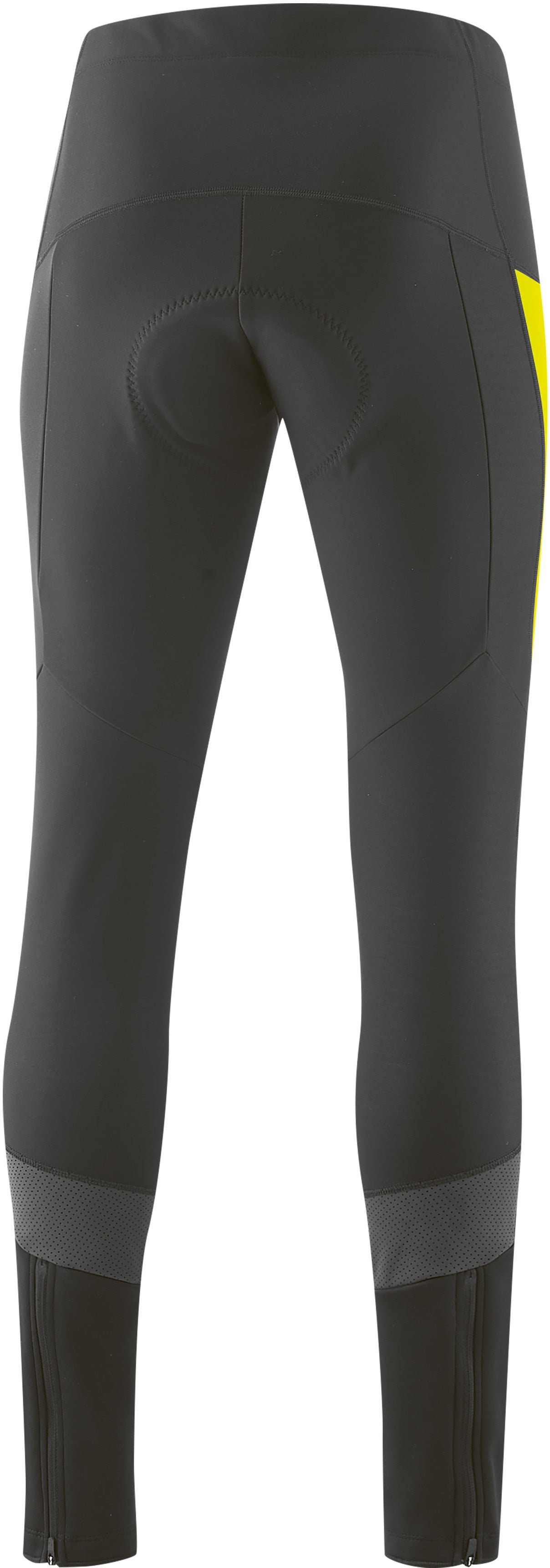 Gonso Montana Hip 2 pantalon softshell avec rembourrage d'assise pour hommes noir/jaune