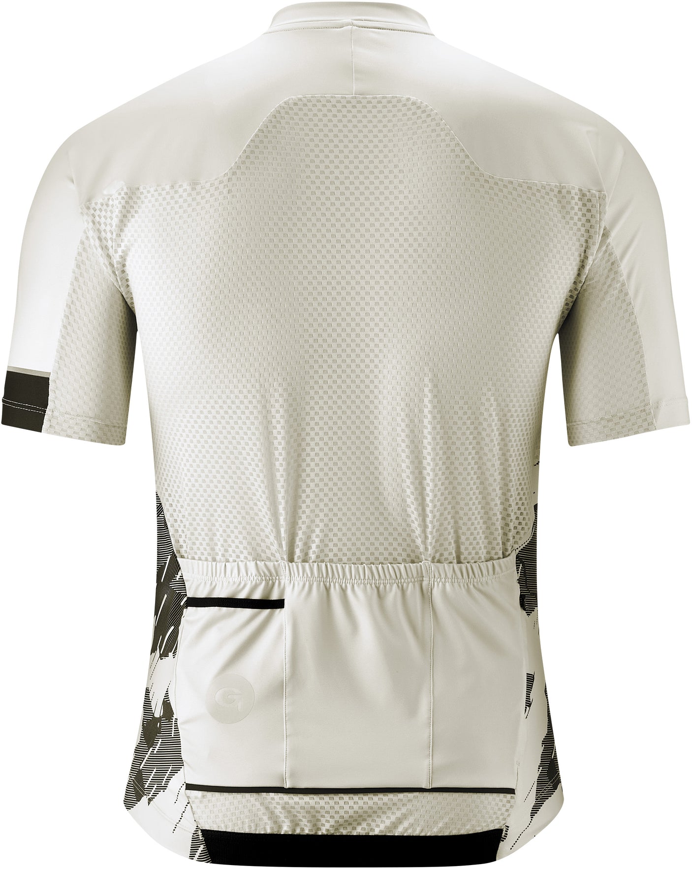 Gonso Ardole maillot de cyclisme manches courtes entièrement zippé hommes blanc/gris